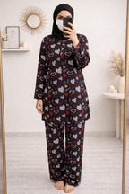 Red black hearts
